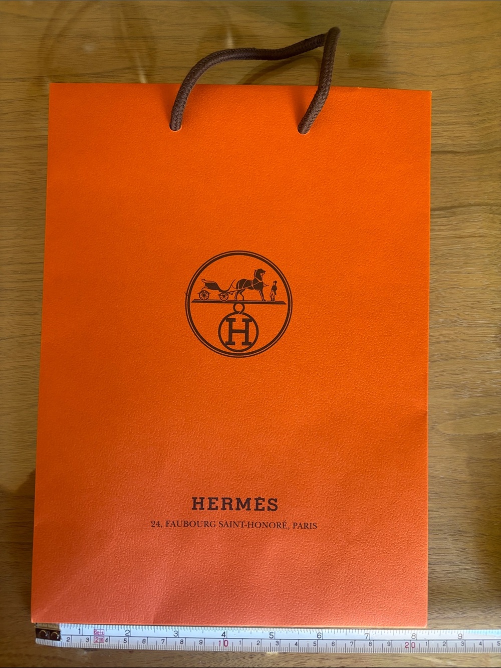 Hermès Orange Shopping Bag with Ribbon Bundle